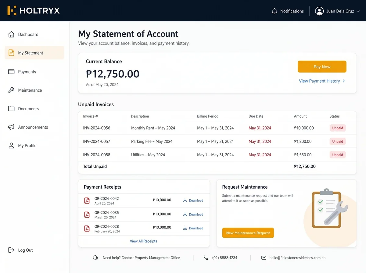 Customer Portal preview